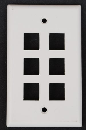 Media Wallplate 6 cavity for CAT5 insert