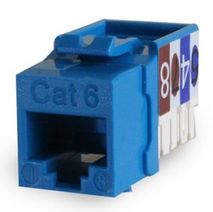 UL-certified RJ45 Keystone Insert - Cat6 Rated (Blue)