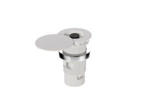 Flexible White shockmount fixture w/turnable lid